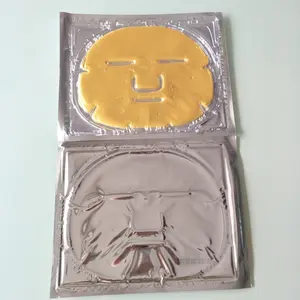 Toptan kollajen kristal yüz maskesi formu altın yüz güzellik kore marka soyulabilir 24k altın yüz maskesi