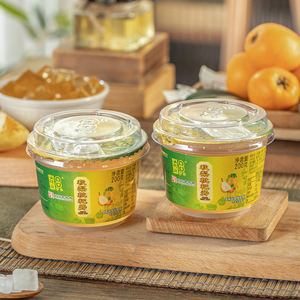 Double Coins Poire Loquat Pudding Saveur Sucrée Alimentaire Snack <span class=keywords><strong>Chinois</strong></span> 200g/Bol <span class=keywords><strong>Gelée</strong></span> de Fruits Prix Fabricant - Product Image 1