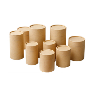 custom recyclable waterproof round cylinder cardboard cream biodegradable kraft cosmetic jar packaging paper tube box