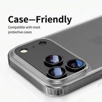 Protection d'objectif d'appareil photo en verre trempé anti-reflet et anti-traces de doigts 9H pour iPhone 17 Pro Max (vente en gros)