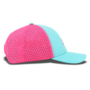 Casquette de golf TCAP Chine imperméable à 6 panneaux avec broderie et perforations laser haute performance - Product Image 3