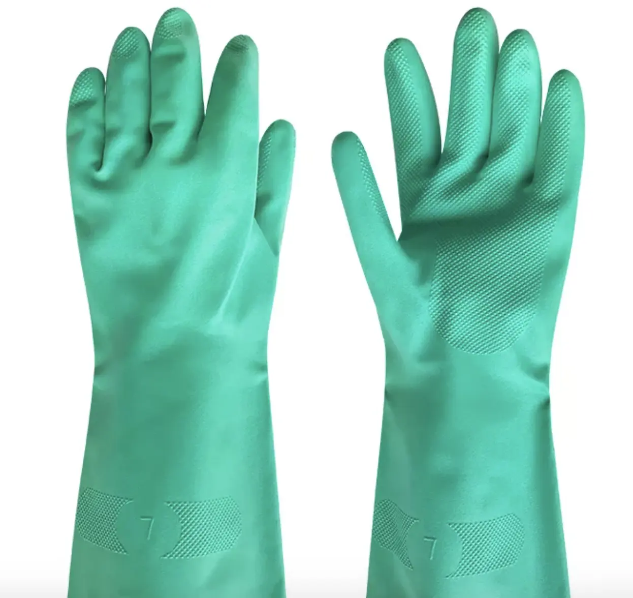 Gants de protection des mains en caoutchouc alcalin acide résistant aux produits chimiques 15 mil