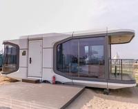 Maison-capsule spatiale de luxe, cabane modulaire préfabriquée pour hôtel de villégiature, glamping, hébergement panoramique avec fenêtre en verre