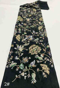 Tissu imitation acétate avec tubes perlés <span class=keywords><strong>et</strong></span> paillettes, tissu brodé pour robes de mariée, costumes de scène. - Product Image 4