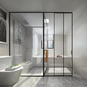 Cloison coulissante en verre trempé pour bureau, salle de bain, <span class=keywords><strong>douche</strong></span>, murs en verre - Product Image 1