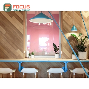 เคาน์เตอร์บริการร้านกาแฟสมัยใหม่ ชั้นวางกระจกโชว์สินค้า ฝาปิดแก้ว โซนเครื่องปรุง เคาน์เตอร์บริการหน้าร้าน - Product Image 4