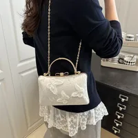 Papillon élégant femmes sacs à bandoulière carrés couleur unie dames chaîne sac à bandoulière Style chinois femme dîner sacs à main sac à main
