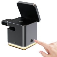 Aangepaste Hoge Kwaliteit Nieuwe Trend Multifunctionele 2-Magnetische 3-in-1 Draadloze Oplaadstandaard Aluminium Legering Metaal 10W Output OVP