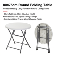 Table pliante en plastique légère et moderne pour usage hospitalier avec structure en acier - Table de réunion et de banquet extérieure commerciale