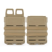 FMA Fastmag ABS, Caja de Almacenamiento Táctica Resistente para Cargadores de 5.56 M4, Clip Doble para Chaleco Molle, Liberación Rápida, Expandible y Almacenable