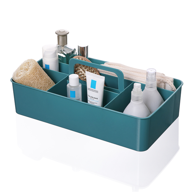 Bathroom Caddy - Storage for Tools, Make Up, Cleaning Caddy Portable Bath Caddy Shower Tote with 6 Compartments
