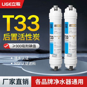 Cartucho de filtro de agua Lige T33 de carbón activado para purificador doméstico, pieza de repuesto - Product Image 2
