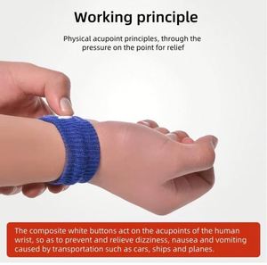 Pulseras contra la náusea, brazalete para el mareo, banda antináuseas para el mareo matutino y por coche, pulsera de acupresión multicolor contra la náusea - Product Image 3