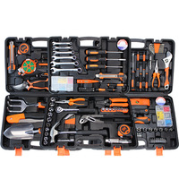 Ensemble d'outils à main en acier au carbone pour l'entretien domestique et les cadeaux - Boîte à outils de rangement