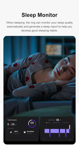 2025 Smart Ring SHR Health Care Fitness Tracker <span class=keywords><strong>con</strong></span> aplicación WiFi Control de frecuencia cardíaca Análisis de actividad del sueño para Symbian - Product Image 4