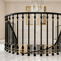 Vente en gros Style luxe qualité supérieure Installation facile Balustre de balcon Broches métalliques garde-corps d'escalier en aluminium pour Villa Maison