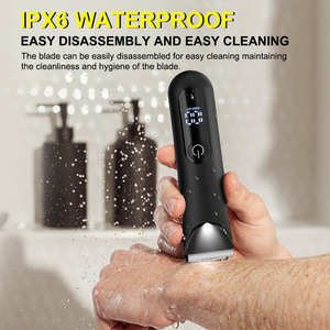 Recortadora de Vello Corporal Impermeable y Silenciosa para Hombre, Recortadora de Bolas para la Ingle y el Vello Púbico, Cuchilla de Cerámica Reemplazable, Afeitadora Eléctrica - Product Image 6