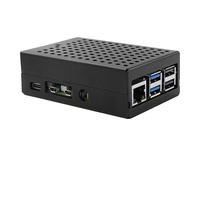 Casing Jaring Logam Paduan Aluminium Tahan Lama dengan Kipas Pendingin Kompatibel dengan Raspberry Pi 5 4GB 8GB-Modul dan Kit Elektronik