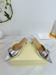 รองเท้าส้นเตี้ยหัวแหลมประดับเพชรพลอยสำหรับงานกลางคืนและงานปาร์ตี้ - Product Image 6
