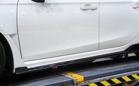 Jupes latérales en carbone brillant, séparateurs de panneaux latéraux, kit carrosserie sport pour berline et hayon