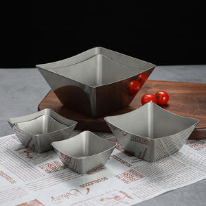 Rétro 304 plats en acier inoxydable plat de vinaigre plat de sauce soja faire vieux carré japonais frites snack bol - Product Image 1