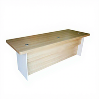 Bureau d'accueil d'agence immobilière en cuir, design nordique, usage commercial, personnalisable, double, trois places, bureau d'information