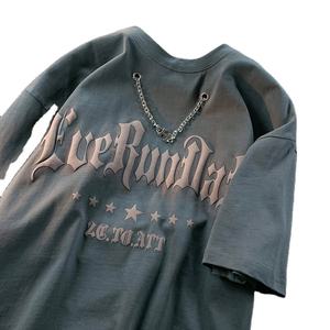 2023 Custom Vintage Snow Washed <b>T</b>-<b>shirts</b> 200gsm <b>Plain</b> Blank <b>Oversize</b> Men's <b>t</b> <b>Shirt</b> Wholesale - Product Image 1