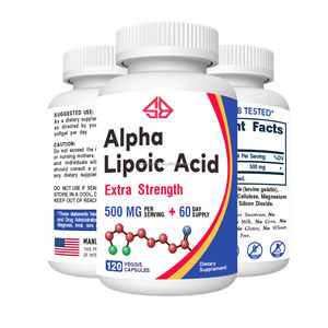 Formule Premium OEM Acide Alpha-Lipoïque 500mg Antioxydant Vitamine Énergisante 120 Capsules Alimentaires pour Adultes - Product Image 1