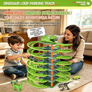 HT P301 Ensemble de jeu de <span class=keywords><strong>garage</strong></span> de stationnement électrique avec piste spirale dinosaure 9 étages, assemblage de voitures, train miniature télécommandé, <span class=keywords><strong>jouet</strong></span> pour enfants - Product Image 4