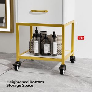 Carrello da Lavoro Moderno di Design in Legno per Salone da Parrucchiere e Barbiere - Product Image 3