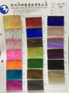 ผ้าหนังเทียม PU ลายโฮโลแกรมเมทัลลิกแบบละเอียด  ม้วน/แผ่น สำหรับทำปก/วอลเปเปอร์/เสื้อผ้า - Product Image 6