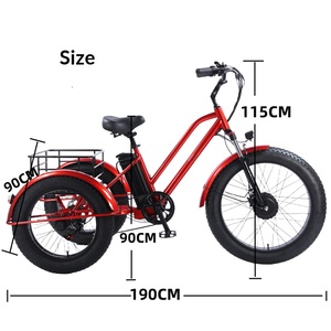 Vélo cargo électrique à assistance à la conduite pour personnes à mobilité réduite, dernier modèle, batterie au lithium amovible, cadre en alliage, frein à disque - Product Image 6