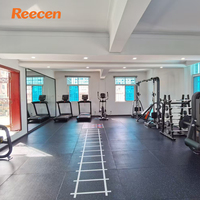 Dalles de sol en caoutchouc de haute qualité pour salle de sport, pente en caoutchouc pour zone de musculation