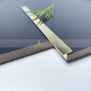 LL134 Custom Metal Mirror Black Stainless Steel Decor Trim Metal T Shaped Trim Strip <b>Tile</b> Trim Steel <b>Tile</b> Edge Strip - Product Image 3