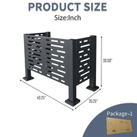 JH-Mech – Cache-climatiseur métallique décoratif, personnalisable, modulaire, multi-combinaisons, avec pieds larges et optionnelles