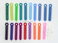 Attaches élastiques orthodontiques dentaires, élastiques colorés pour brackets et appareils dentaires, matériel de traitement orthodontique