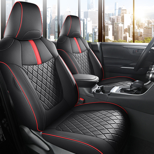 Fundas de Asiento de Coche Personalizadas para 5 Plazas, Cuero Nappa, para Toyota RAV4 <span class=keywords><strong>Corolla</strong></span> <span class=keywords><strong>Cross</strong></span> 2020 2021 2022 <span class=keywords><strong>2023</strong></span> 2024 2025, Cobertura Total - Product Image 2
