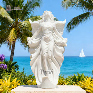 TREVI 공장 도매 유럽 대리석 서 천사 그림 동상 조각 성 야외 - Product Image 5