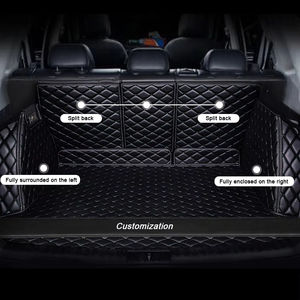 Forro de carga personalizado para <span class=keywords><strong>equipaje</strong></span> de maletero de coche, alfombrilla para maletero, cubierta de maletero de lujo, impermeable, de cuero envolvente completo, alfombrilla para maletero de coche - Product Image 2