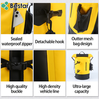 Bolsas de Playa Plegables Impermeables de PVC, Bolsas Secas Enrollables de Gran Capacidad (20-36L), Mochila Unisex con Cojín de Aire