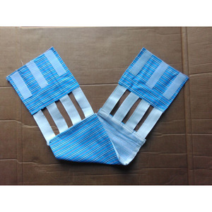 Ceinture abdominale de musculation rayée bleue, soutien lombaire post-partum, épaisseur standard - Product Image 1