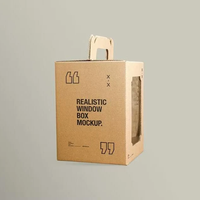 Boîte à gâteau jetable, boîte à macarons, boîte à pâtisserie, boîte à muffins, carton de qualité alimentaire avec fenêtre transparente et poignée