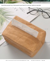 Porte-boîte à mouchoirs en carton DuPont, usage industriel, style chinois, imperméable, panier de rangement multifonctionnel pour la maison, logo personnalisé