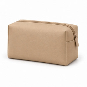 <b>Box</b> Pouch PU Leather Structured Stand Zipper <b>Makeup</b> Organizer Cube Case Custom Logo Custom Color Custom Size Pantone Color ISO - Product Image 2