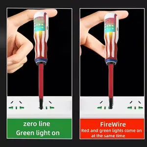 ไขควงแม่เหล็กบิตเครื่องทดสอบวงจรอัจฉริยะหัวคู่สามารถเปลี่ยนได้เครื่องทดสอบแรงดันไฟสี LED ความสว่างสูง - Product Image 3