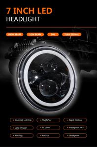 Valesun Truck Off Road Driving Lighting 45W Faro 7inch Round Led 7 "Head Light para Jeep Wrangl Er Hummer <span class=keywords><strong>JK</strong></span> JL - Product Image 4