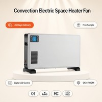 Chauffage par convection numérique, chauffage électrique pour pièce, thermostat intégré, affichage LED, silencieux, économie d'énergie, portable, pour la maison