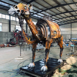 فن المعادن الخردة على الطراز الصناعي ديكور جمل ميكانيكي كبير ستيم بانك روبوت نحت جمل - Product Image 2