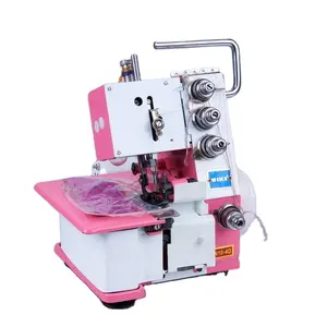 Minimáquina de coser Overlock ligera para el hogar, máquina de coser con lámpara para maquinaria de ropa del hogar, buen precio, fábrica de china, FN2-7D