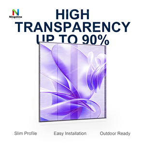 Pantalla LED Ultrafina con 70% de Transparencia, P3.91 P6.25, Pantalla LED Transparente para Interiores, para Ventanas de Vidrio, NT10, Alta Definición - Product Image 1